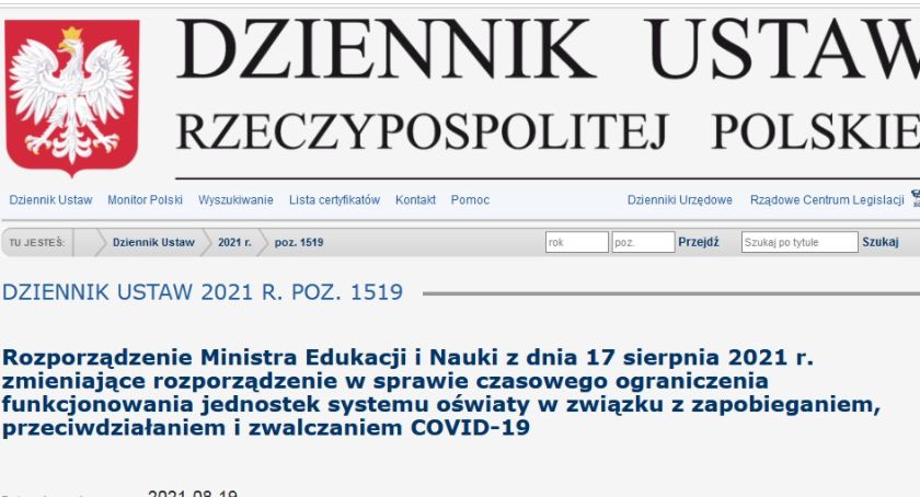 Szkoły w trybie stacjonarnym od 1 września