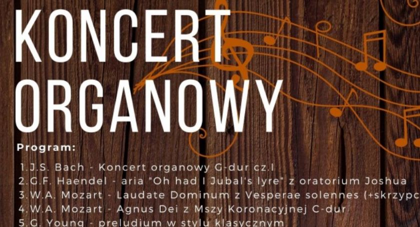 Koncert organowy w kościele w Lipem – zaproszenie