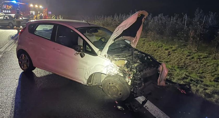 Zderzenie w Opatówku, jedna osoba w szpitalu