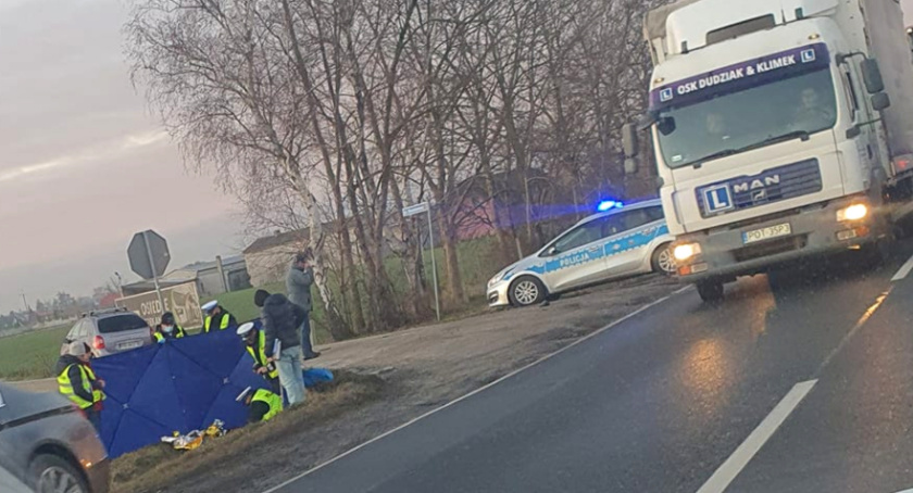 Wypadek na trasie Kalisz – Ostrów Wlkp. Nie żyje rowerzysta.