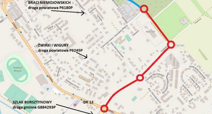 Którędy pobiegnie połączenie  Łódzkiej ze Stawiszyńską?
