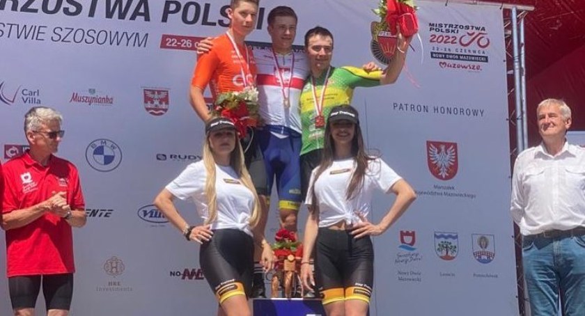 Kolarz Koźminianki Koźminek na podium mistrzostw Polski