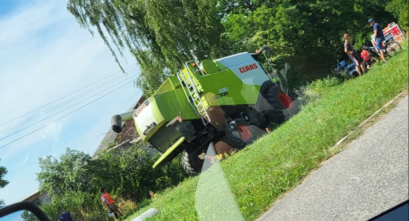 Zderzenie z kombajnem w Rożdżałach