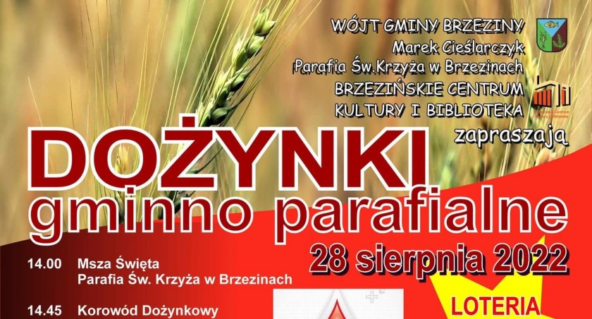 Dożynki w Brzezinach - zaproszenie