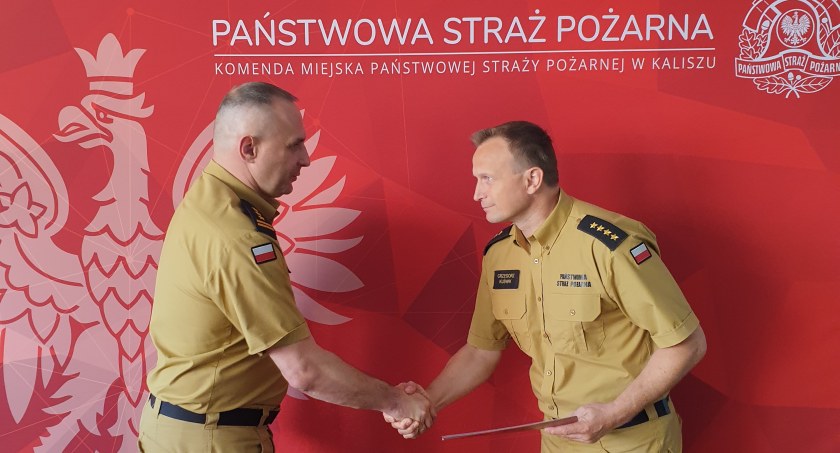 Nowy dowódca  kompanii strażaków