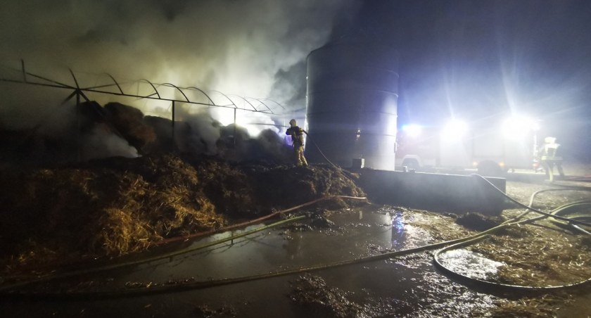 Nocny pożar w gminie Koźminek