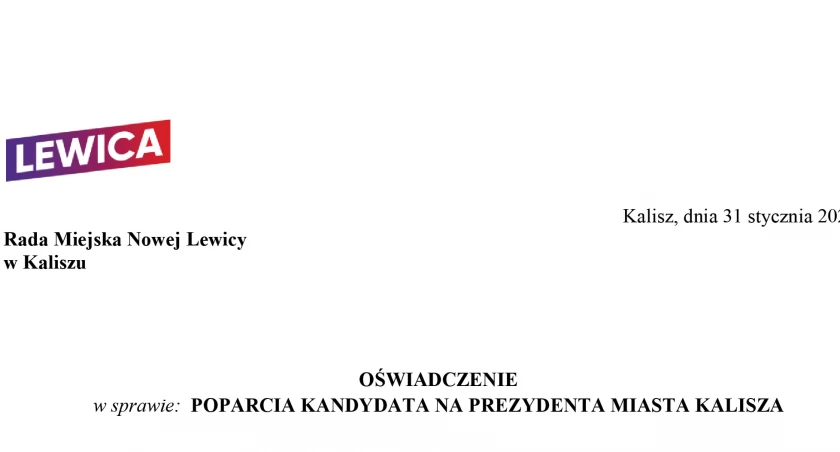 Lewica bez własnego kandydata na prezydenta Kalisza
