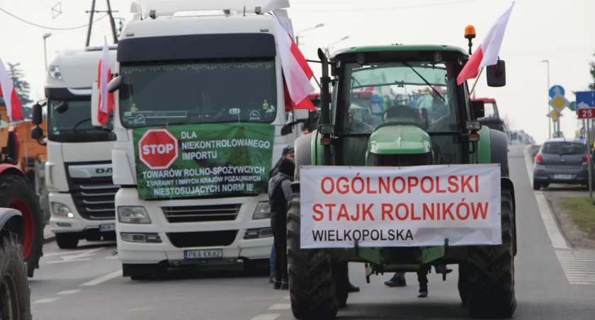 Rolnicze blokady w Russowie i Pamięcinie