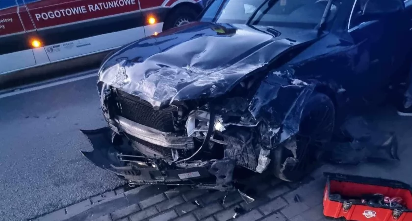 Zderzenie na skrzyżowaniu w Tymianku