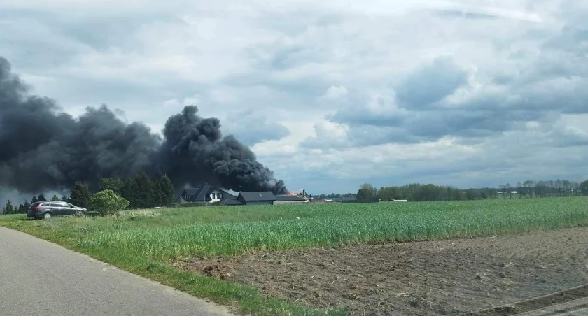 Pożar stolarni w gminie Lisków