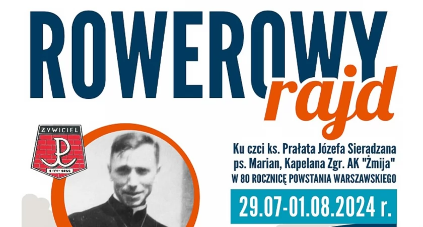Rajd rowerowy dla uczczenia ks. Józefa Sieradzana w 80. rocznicę Powstania Warszawskiego