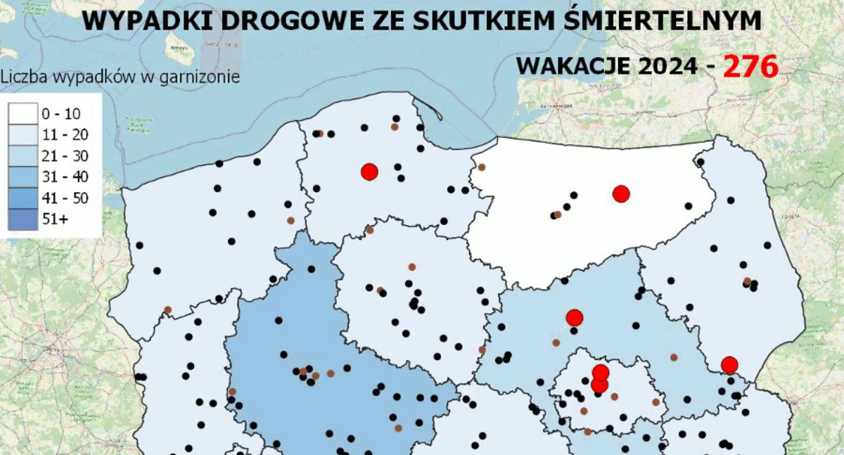 Policyjna mapa drogowych tragedii