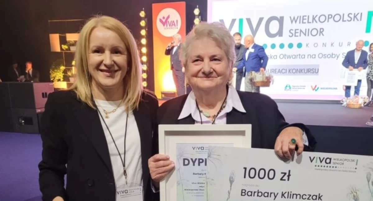 Barbara Klimczak laureatką Konkursu „Viva Wielkopolski Senior Wielkopolska - 2024 