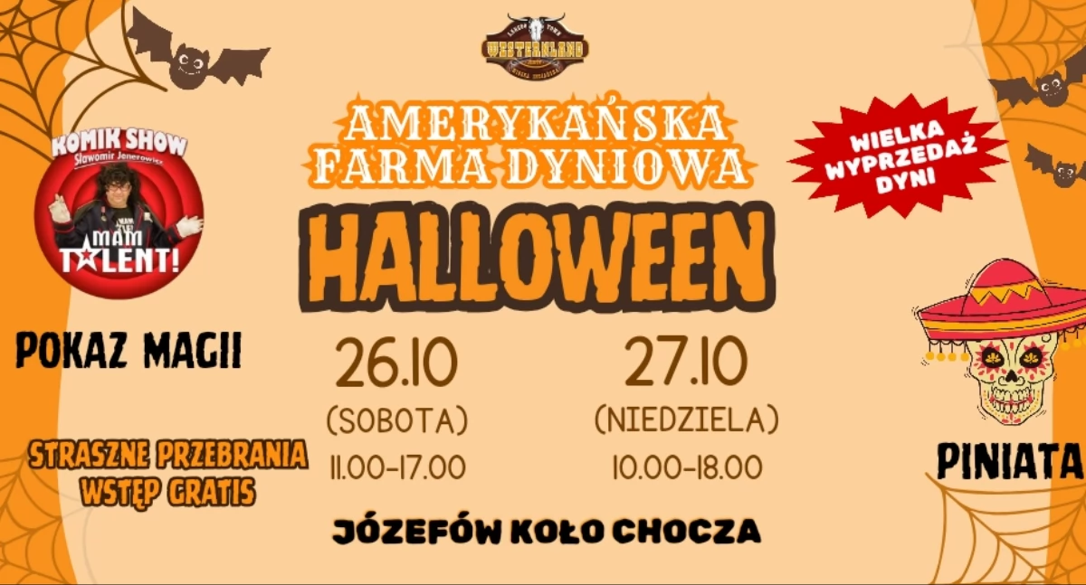 Halloweenowy weekend na Amerykańskiej Farmie Dyniowej w Józefowie koło Chocza!