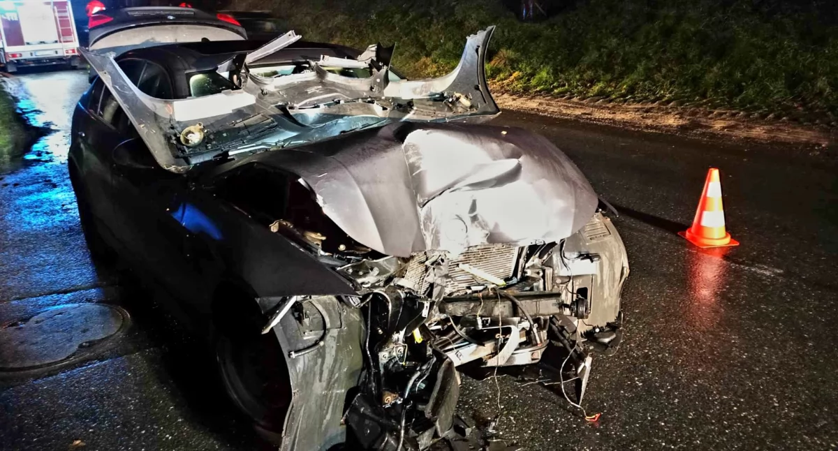 19-latek roztrzaskał BMW na słupie energetycznym. Ale to nie wszystko…