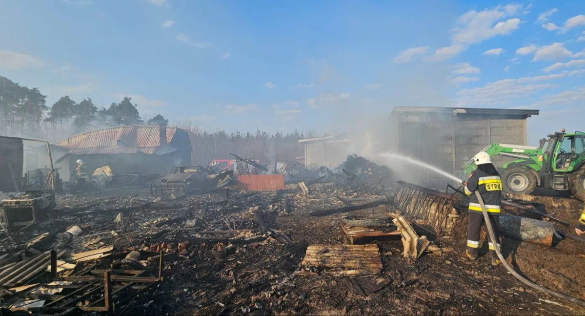 Olbrzymi pożar pod Kaliszem