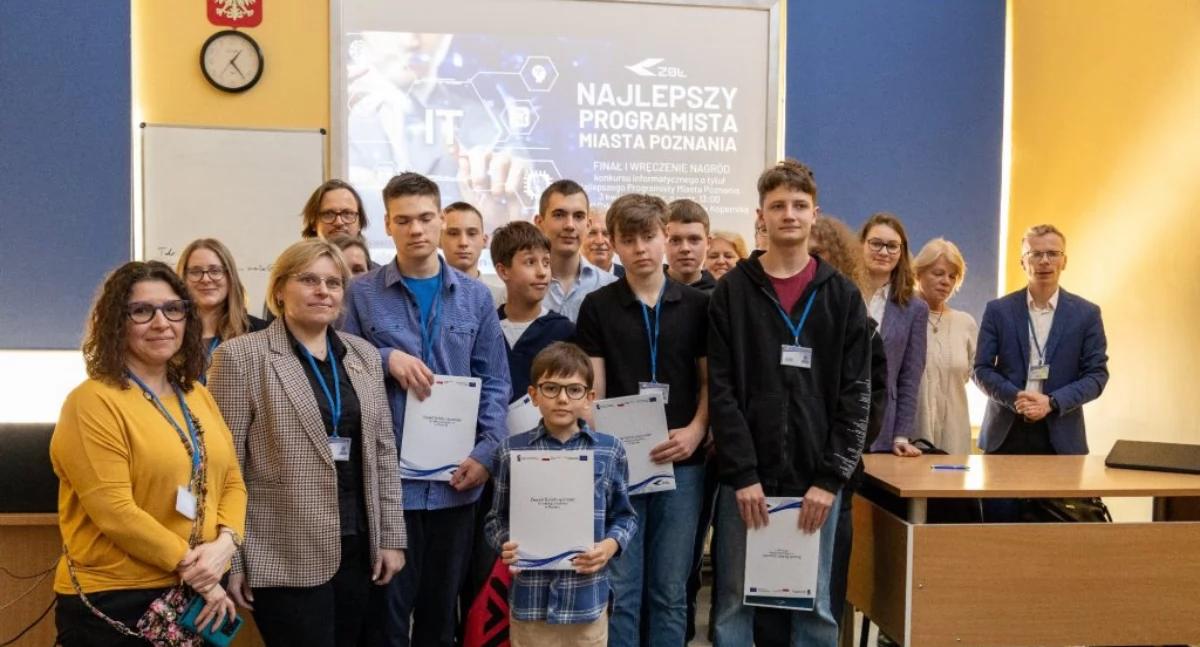 Wiktor Perskawiec, uczeń  szkoły w Moskurni „Najlepszym Programistą Poznania”