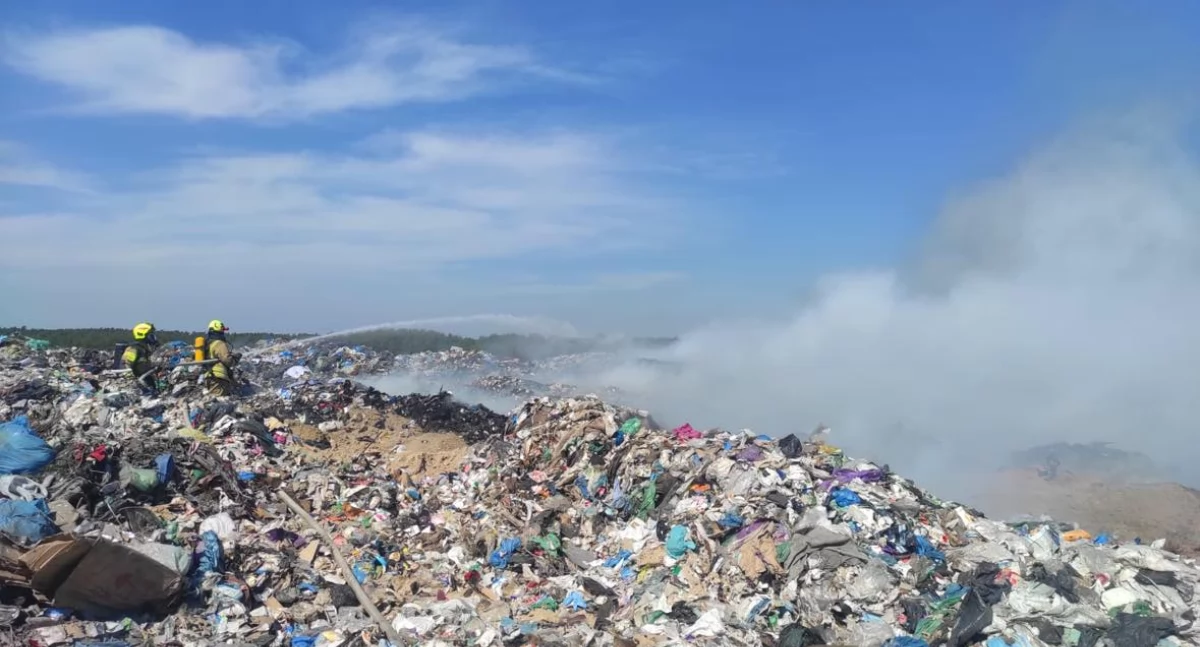 Pożar w Orlim Stawie