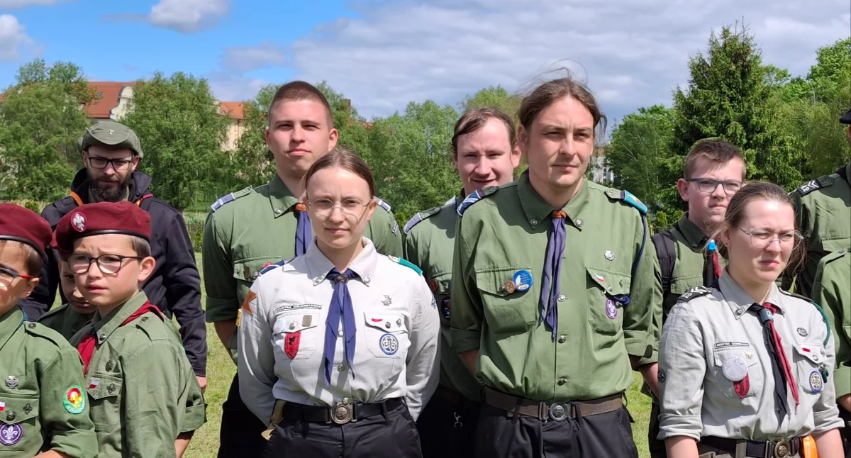 Kaliscy harcerze na obchodach 1000 - lecia koronacji Bolesława Chrobrego w Gnieźnie
