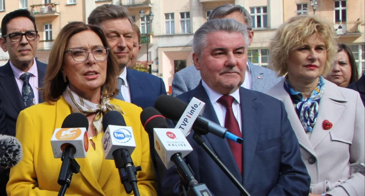 Małgorzata Kidawa – Błońska z wizytą w Kaliszu, mieście rodzinnym swojego pradziadka Stanisława Wojciechowskiego