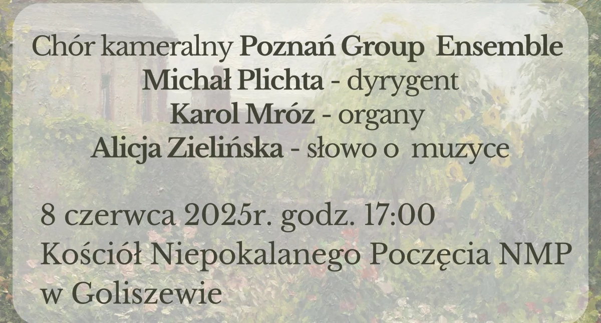 Wiosenny koncert pełen duchowego piękna – Poznań Group Ensemble w Goliszewie