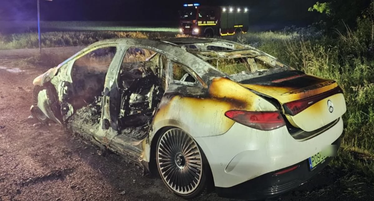 Pożar elektrycznego mercedesa