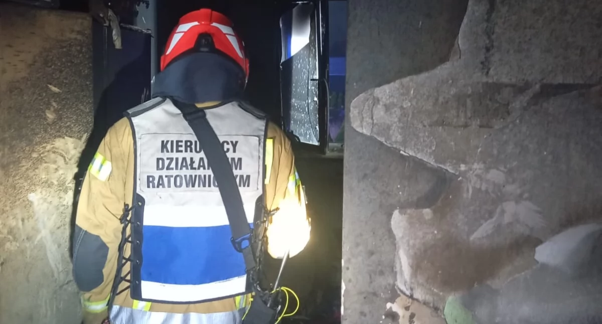 Pożar przy ulicy Warszawskiej