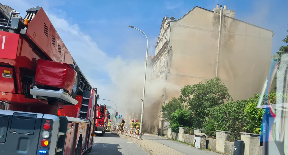 Pożar kamienicy przy ul. Łódzkiej