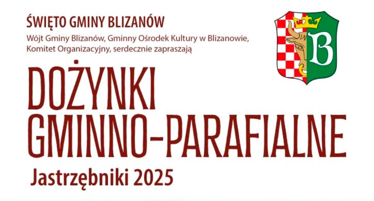 Sławomir Musioł, wójt gminy Blizanów zaprasza na dożynki