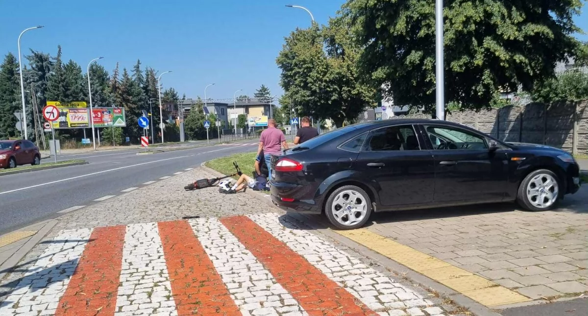 Wypadek z udziałem elektrycznej hulajnogi. Nastolatek w szpitalu