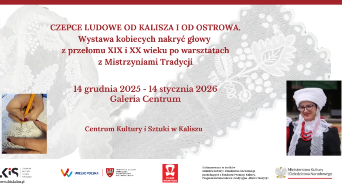 Czepce ludowe od Kalisza i od Ostrowa 