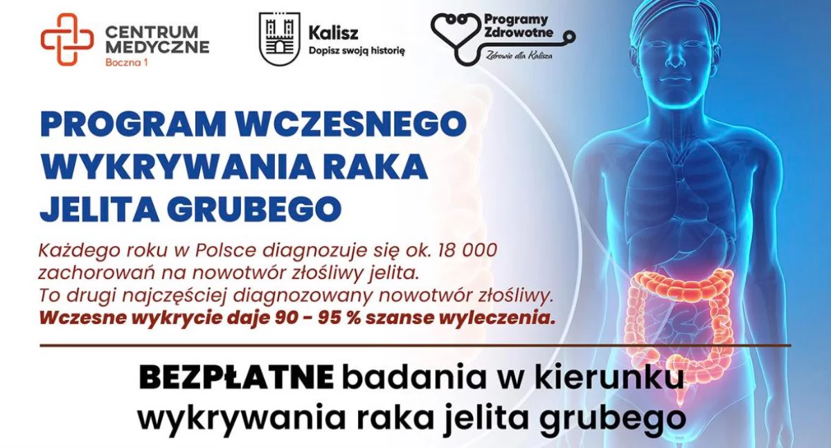 Program wczesnego wykrywania raka jelita grubego w Kaliszu. Bezpłatne badania dla mieszkańców