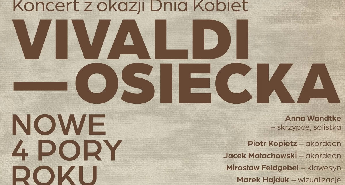 „Cztery pory roku” w Filharmonii Kaliskiej na Dzień Kobiet