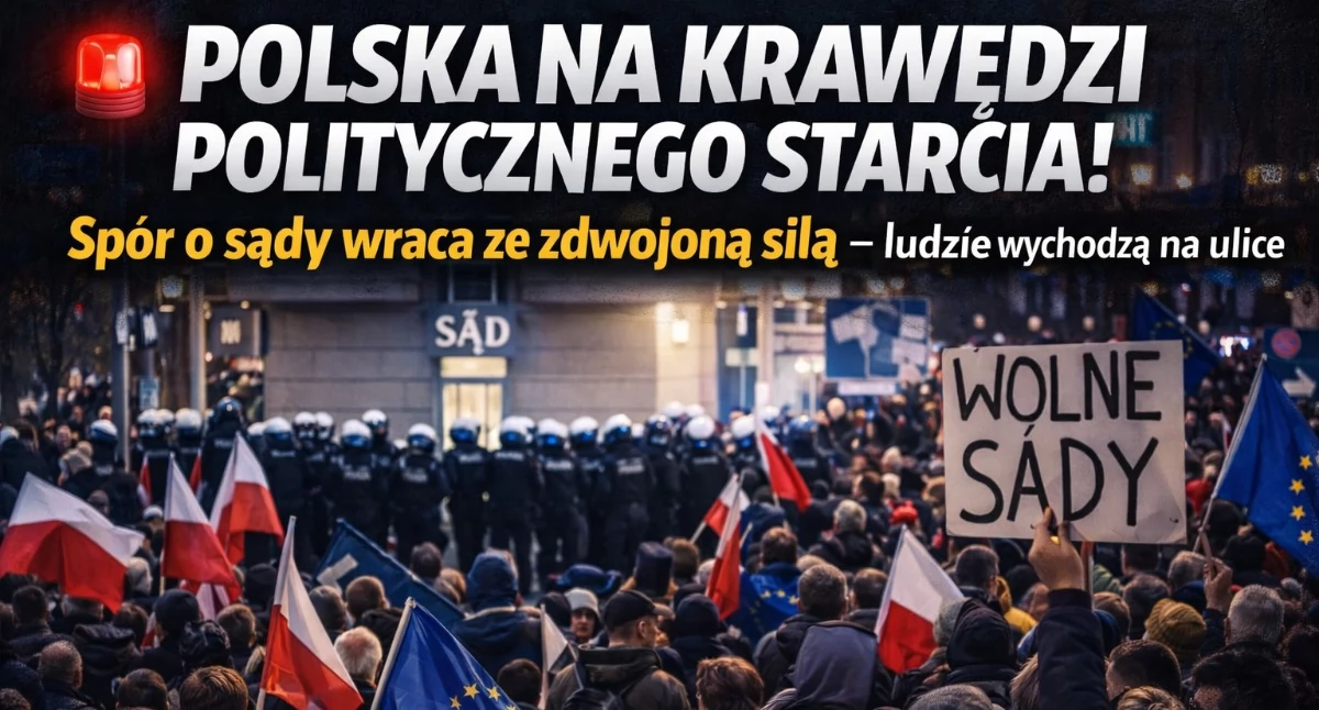 Polska znów podzielona! Spór o sądy wybucha na nowo – ludzie wychodzą na ulice