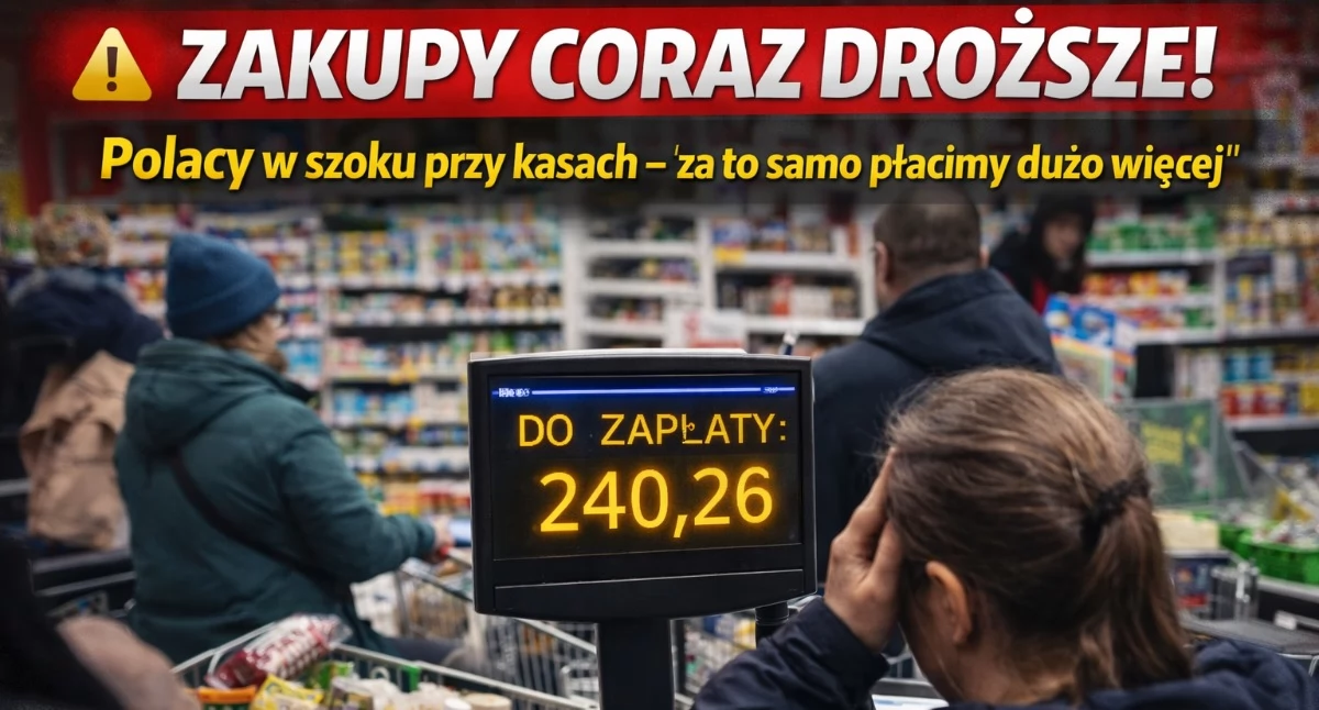 Zakupy coraz droższe! Polacy w szoku przy kasach – „za to samo płacimy dużo więcej”