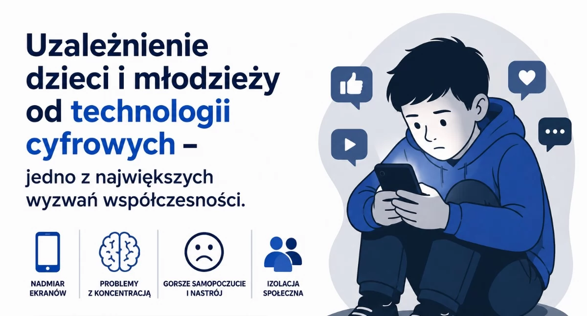 Uzależnienie dzieci i młodzieży od technologii cyfrowych – jedno z największych wyzwań współczesności