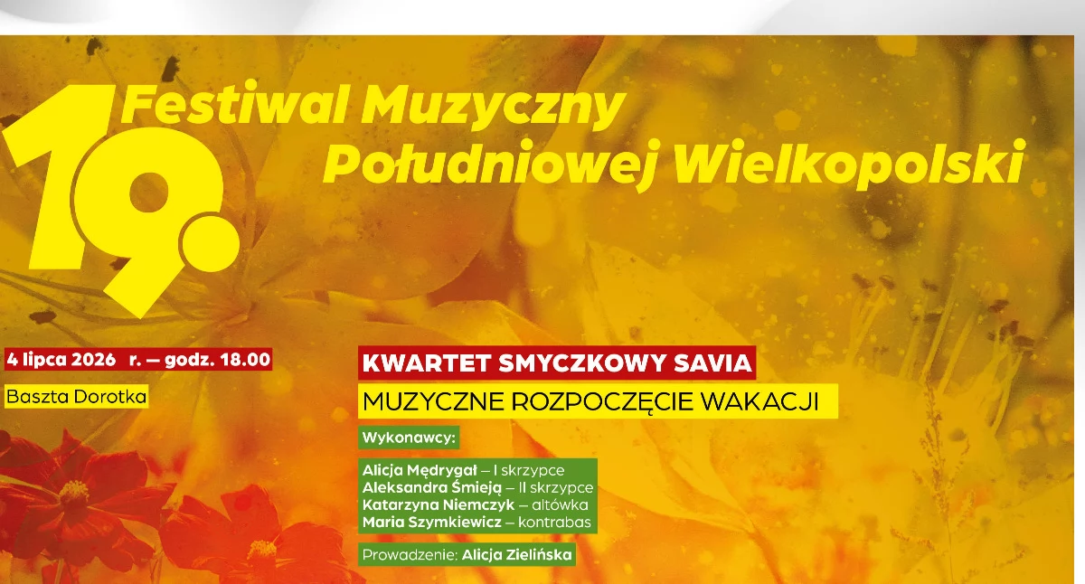 Przed nami XIX Festiwal Muzyczny Południowej Wielkopolski