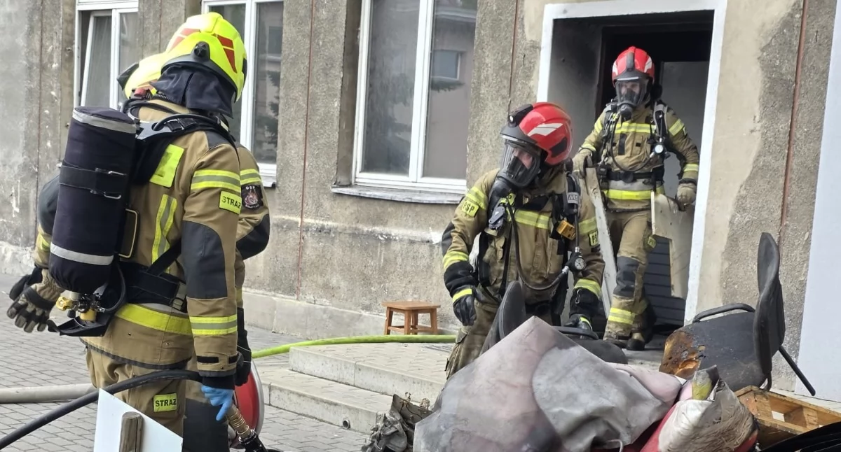 Pożar piwnicy obiektu dydaktycznego