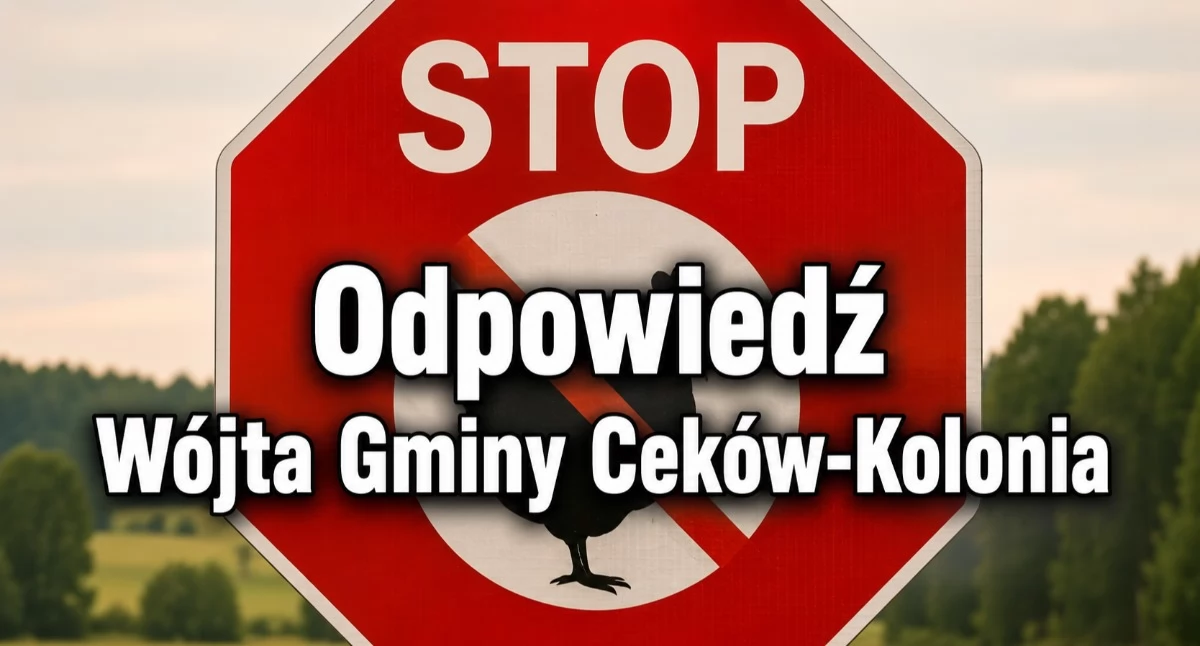 Oświadczenie Wójta Gminy Ceków-Kolonia ws. artykułu 