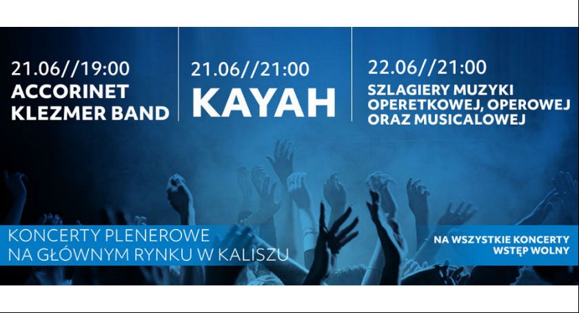 Trzy konecrty plenerowe na Głównym Rynku