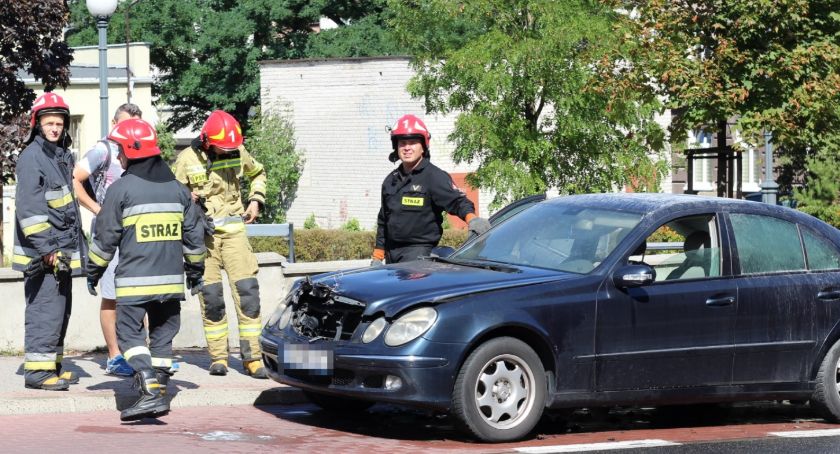 Pożar auta na ulicy Legionów