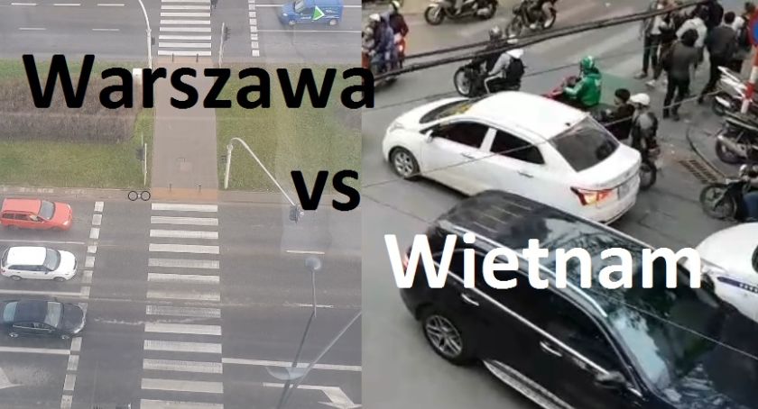 Przejście przez jezdnię - Wietnam vs Polska