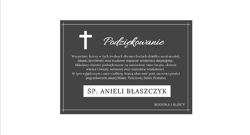 Podziękowanie