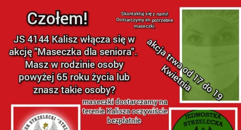 Strzelcy obdarowują seniorów maseczkami