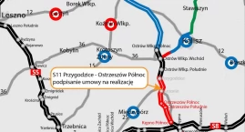 Zdjęcie przedstawia: Czteropasmowa droga szybkiego ruchu blisko Kalisza. Kiedy pojedziemy?