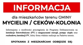 Informacja dla mieszkańców terenu Gminy Mycielin / Ceków-Kolonia