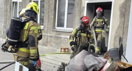 Pożar piwnicy obiektu dydaktycznego