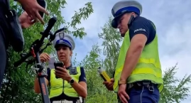 Kontrolowali rowery i hulajnogi