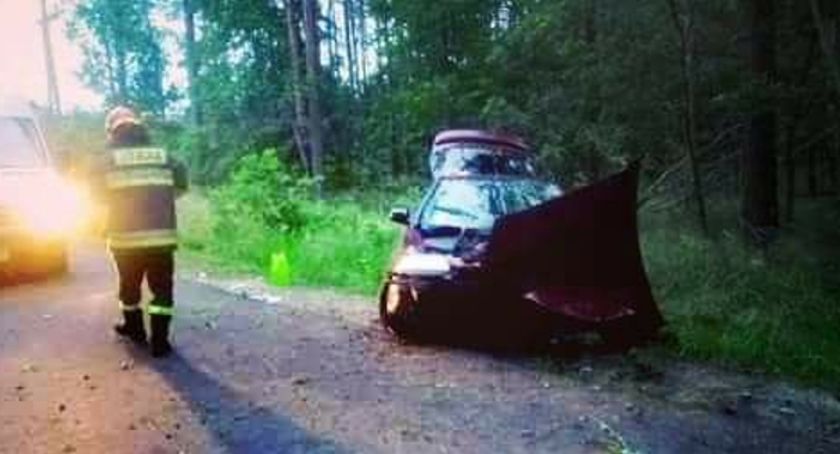 Wypadek na trasie Osie-Grzybek. Kierowca był pijany