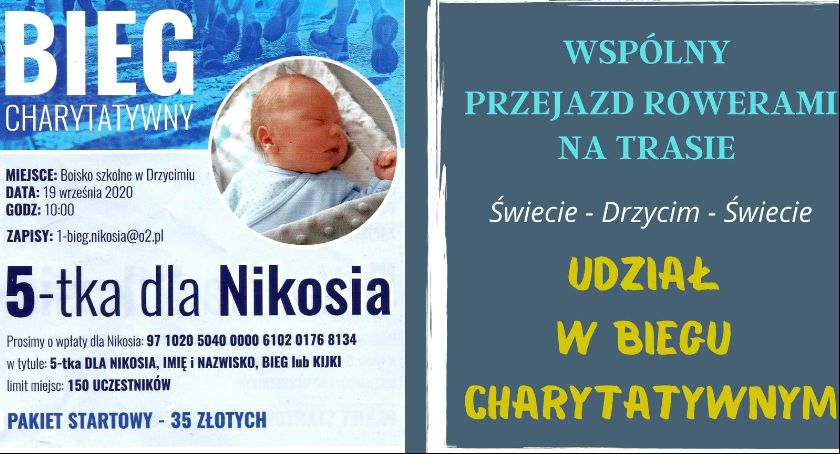 Bieg i marsz charytatywny w Drzycimiu. Możesz też pojechać rowerem